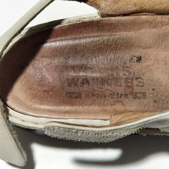 VOLKS WALKERS Cream Beige Leather Walking Sandal 39 9 - Picture 2 of 11